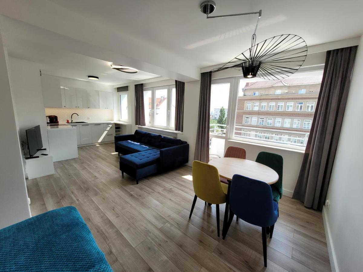 什切青Sloneczny Apartament Przy Filharmonii, Walach Chrobrego公寓 外观 照片